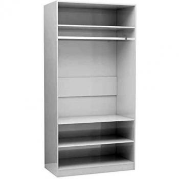 Armario blanco de alto brillo 100x50x200 cm