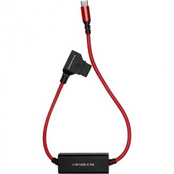 16 D-Tap to USB C Power Delivery Cable for R5C/FX3 - Cardinal Red