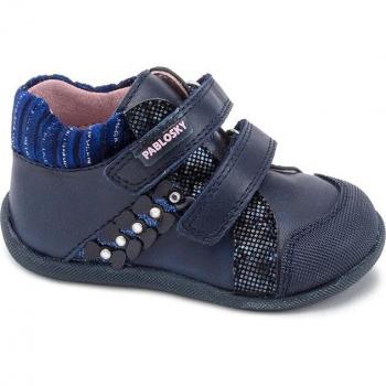 Botas Pablosky 019220 MARINO para niños con cierre adherente y cordones