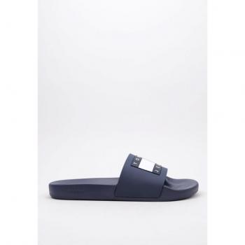 TOMMY HILFIGER Chancla de playa piscina pala para hombre, modelo TOMMY JEANS POOL SLIDE ESS 44, color azul