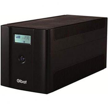 SAI Interactivo ELBAT Delta 1500VA con Pantalla LCD, 4x Shuckos, Estabilizador AVR y Función de Arranque en Frío