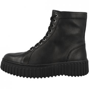 Clarks Torhill Rise Women's Black Leather Ankle Boots