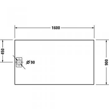 Plato de ducha rectangular Duravit Stonetto 160x90 cm DuraSolid Q blanco