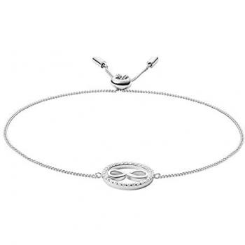 Pulsera de Plata Esterlina para Mujer con Diseño Infinito y Cristales Fossil JFS00522040
