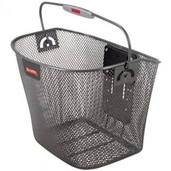 KLICKfix Bolsa de bicicleta Uni basket, Feinma. Cesta de manillar antracita, 25 x 36 x 26 cm