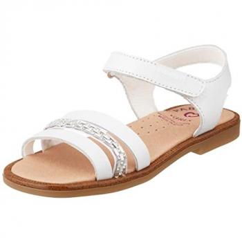 Sandalias abiertas de niña Pablosky de piel color blanco
