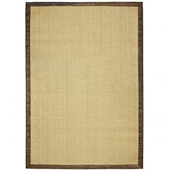 Tapete trenzado para interiores y exteriores 140x200 cm beige