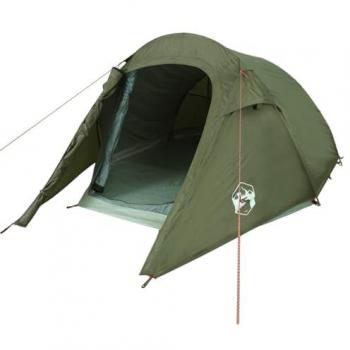 Tienda de campaña túnel impermeable para 2 personas color verde oliva