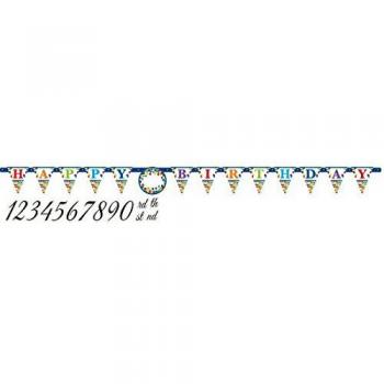 Amscan – 120198 2.2 M brillante cumpleaños Add un Edad Carta Banner
