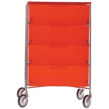 Kartell Mobil 2024 Contenedores, Acero, Naranja, 49x78x81 cm