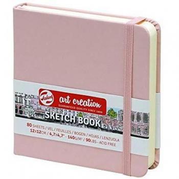 Cuaderno de Bocetos Rosa 12x12 cm - 80 Hojas - 140 g/m² - Royal Talens