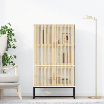 Armario aparador alto blanco 70x35x125 cm madera multicapa contrachapada