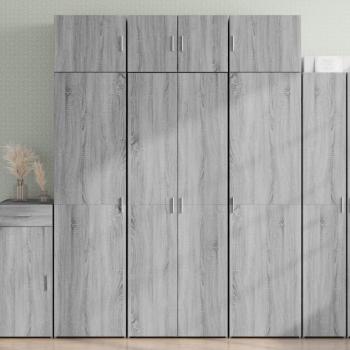 Aparador alto de madera de ingeniería gris Sonoma 70x42,5x185 cm vidaXL