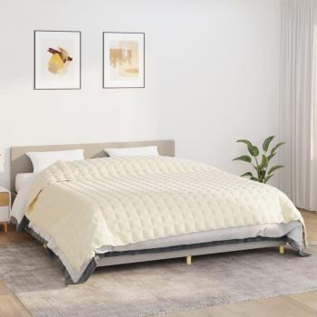 vidaXL Weighted Blanket Light Cream 220x260 cm 11 kg Fabric