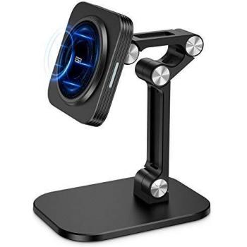 ESR Cargador Inalámbrico Magnético HaloLock, Soporte MagSafe Ajustable para Cargador MagSafe Inalámbrica Rápida MagSafe-Compatible con iPhone 12/12 Pro/12 Pro Max/12 Mini, Negro