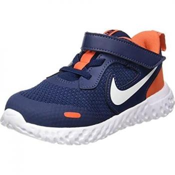 Nike Revolution 5, Zapatillas Deportivas Unisex niños, Midnight Navy White Orange, 26 EU
