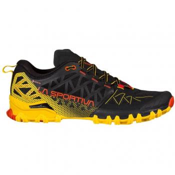La Sportiva - Zapatillas de trail running de hombre Bushido II GTX, color negro y amarillo, talla 43.5, con tecnología GORE-TEX
