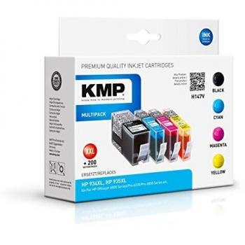 KMP H147V Cartucho de Tinta Multipack (Negro, Cian, Magenta, Amarillo) 15 ml, 40 ml, rinde hasta 1200 páginas en negro y 900 páginas en color