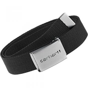 Carhartt Clip Belt Chrome Cinturón, Negro