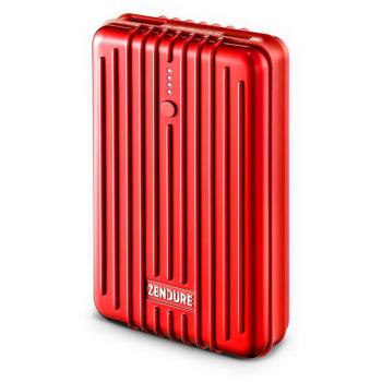 Zendure A3TC USB-C bateria Externa 10000mah con LED-Indicación,2 USB Puertos Output Power Bank para iPhone, Samsung Galaxy, HTC, Huawei, Xiaomi y Más -Rojo