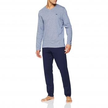 HOM Urban Long Sleepwear, Pijama para Hombre, Azul