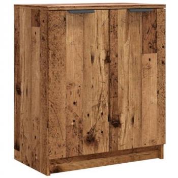 Mueble zapatero madera de ingeniería envejecida 59x35x70 cm