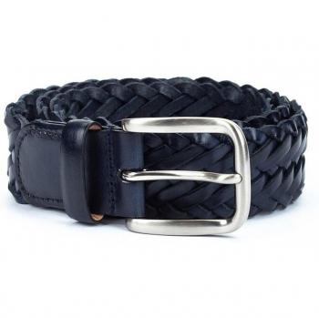 Pikolinos - Cinturón de piel azul para hombre