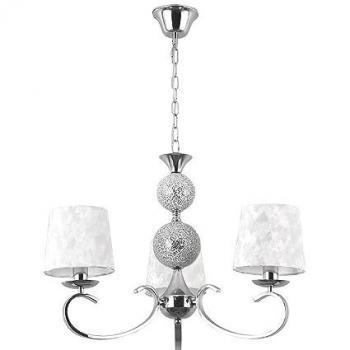 Lámpara de Techo Ubeda 3 Luces Cromo con Pantalla Blanca 60x60 cm - FABRILAMP