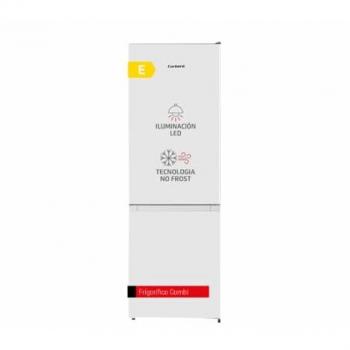 Frigorífico Combi Corbero CCHS18064W, 292L, No Frost, Clase E, 39dB, Luz LED, Balcones Ajustables, Estantes de Cristal, Hueveras y Cubiteras