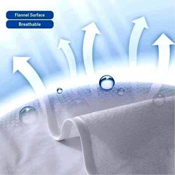 Beedsooth Protector de Colchón Impermeable, Funda de Colchón, Cubre Colchón Transpirable y Antiácaros Cubrecolchón Molton Suave Silencioso 135x190cm