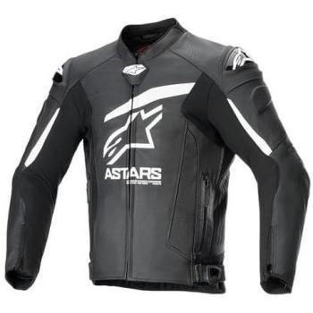 Alpinestars GP Plus R V4 Airflow Perforated Leather Motorcycle Jacket - Black/White, Size 52