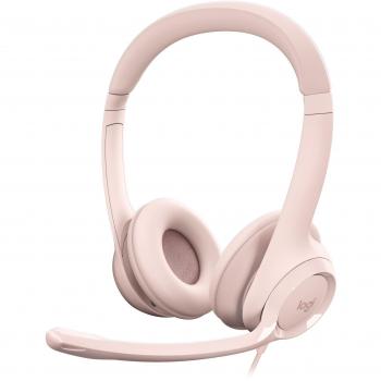 Logitech H390 USB Headset with Noise-Canceling Microphone - Pink