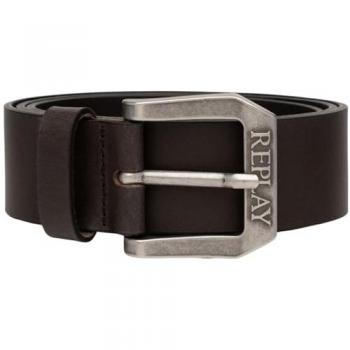 Replay Stylish Leather Belt for Men and Women - Black Brown, 105 cm