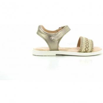 Geox J Sandal Karly Girl, Sandalias con Punta Abierta Niñas, Dorado