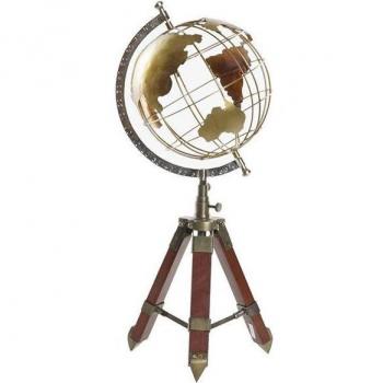 Globo terráqueo mango metal 20 x 20 x 50 trípode