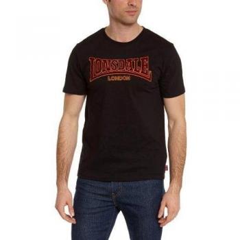 Lonsdale London Classic Slim Fit Black Short Sleeve T-Shirt for Men