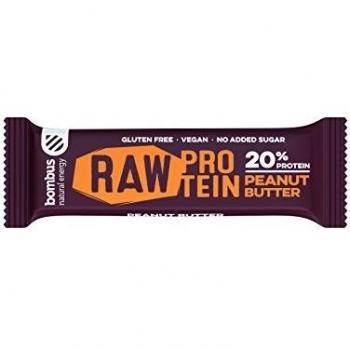 Bombus Natural Energy proteína cerrojo Raw proteína Mantequilla de Cacahuete, 50 g