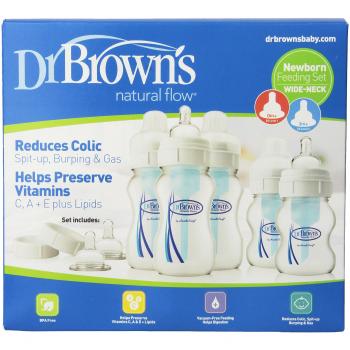 Dr. Brown's Natural Flow Newborn Feeding Set, Wide Neck by Dr. Brown's