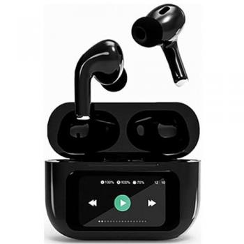 Auriculares Inalámbricos Gembird TWS-LCD-ANC con Cancelación de Ruido Activa, 8 horas de autonomía, Bluetooth y USB Tipo C - Color Negro