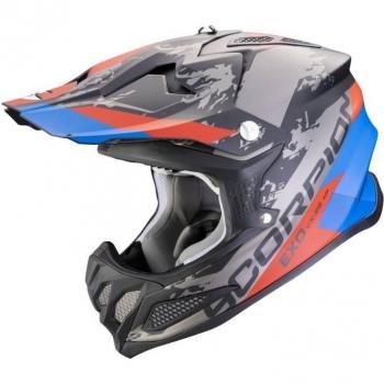 Casco de motocross Scorpion VX 22 AIR CX Matt Black-Blue-Red