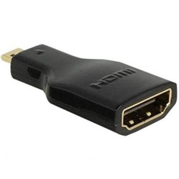 Adaptador DeLOCK HDMI Micro-D/HDMI-A, M/F, 4K Micro-HDMI Negro