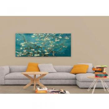 Impresión sobre Lienzo Flores 2 - Poliéster Multicolor 100x3x70 cm con Marco de Madera