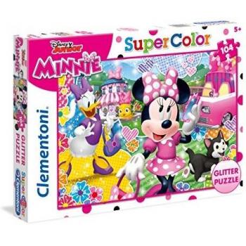 Clementoni- Puzzle 104 Piezas Glitter Minnie Happy Heper, Multicolor, única