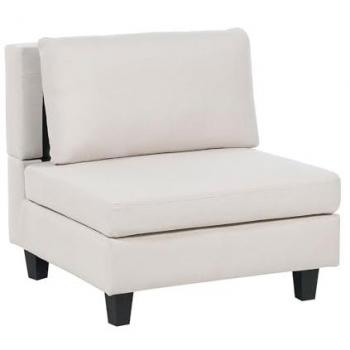 Sillón Modular de Tela Beige Claro Acolchado con Cojín 1 Plaza Unstad