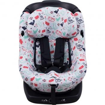 Funda para silla de coche Bebé Confort Axissfix - Algodón Antialérgico y Termo Regulador Jyoko Dino Party