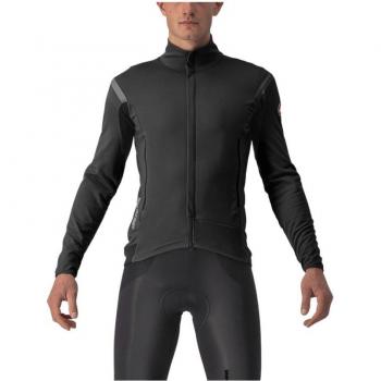 Chaqueta de Ciclismo Castelli Perfetto Ros 2 Negro con Detalles Reflectantes, Talla XL
