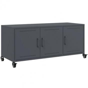 Mueble de TV acero laminado en frío antracita 100,5x39x43,5 cm