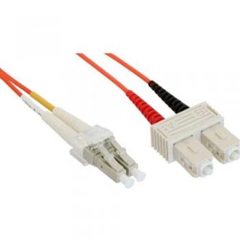 Cable de fibra óptica Duplex LC/SC, 50/125µm, OM2, 10m