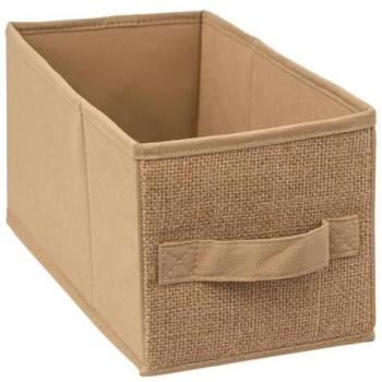 Caja de Almacenamiento Plegable de Yute - Cesta Organizadora 15x31 cm - 5 FIVE