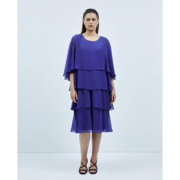 Vestido corto con capas Couchel